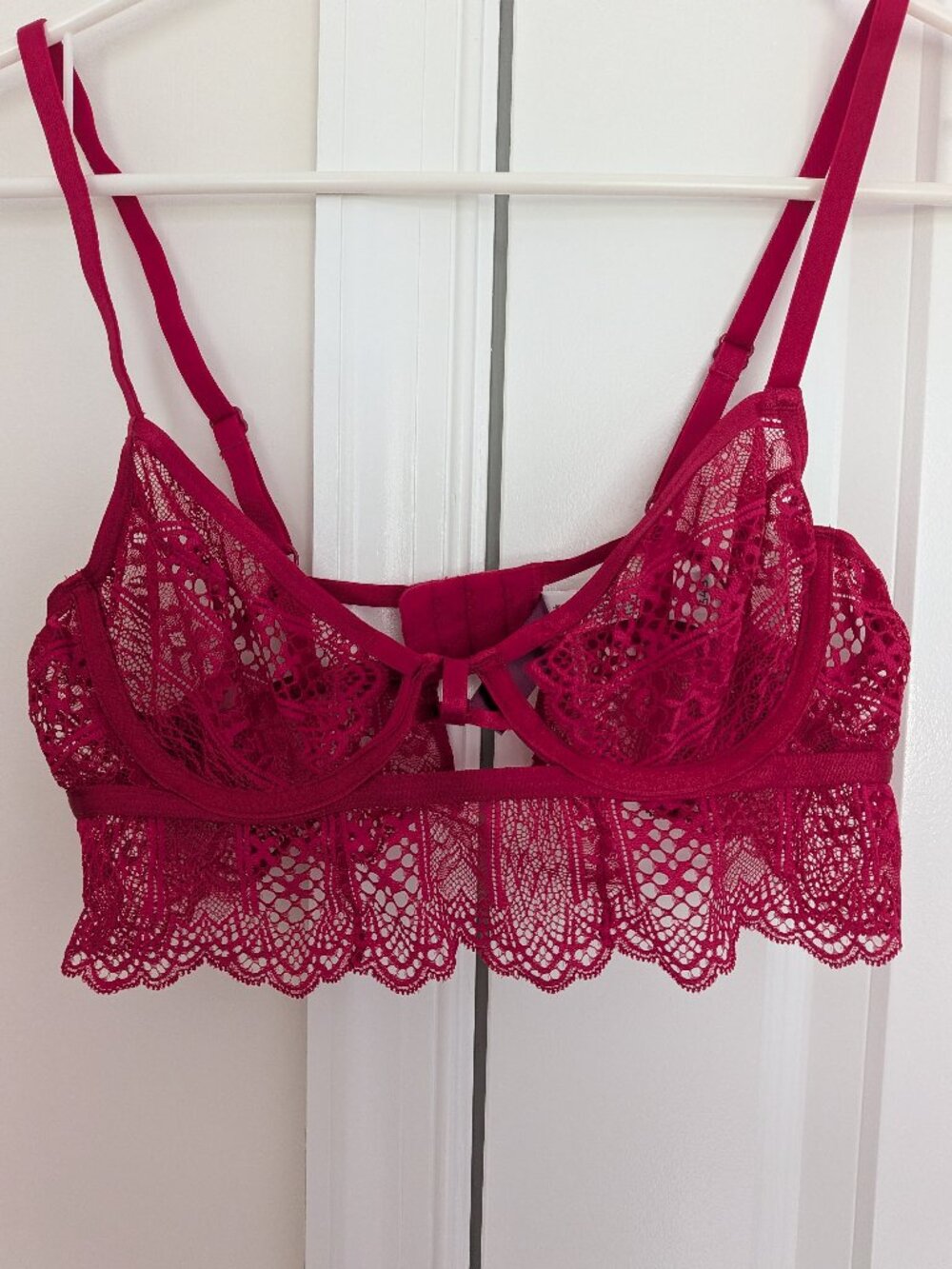 AdoreMe lace unlined red bra